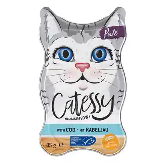 Zooplus 18x85g Patéschaaltjes met Kabeljauw Catessy Kattenvoer aanbieding