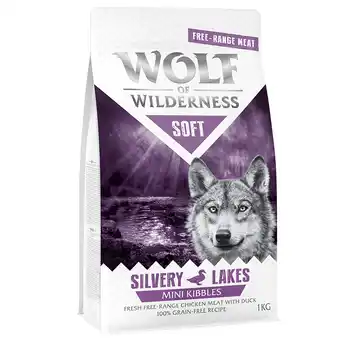 Zooplus 1kg Mini Soft Silvery Lakes Scharrelkip & Eend Wolf of Wilderness Hondenvoer aanbieding