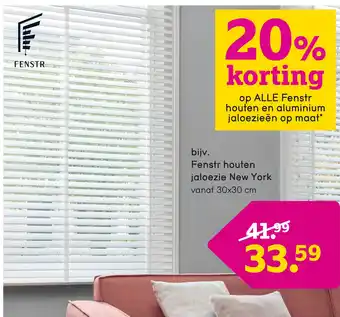 Leen Bakker Fenstr houten jaloezie new york aanbieding