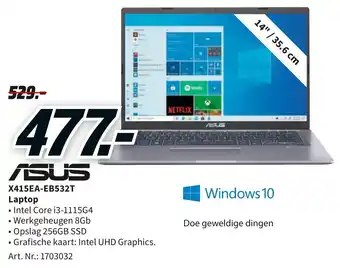 MediaMarkt Asus X415EA-EB532T Laptop aanbieding