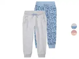 Lidl lupilu Peuters meisjes joggingbroek, 2 stuks, met katoen aanbieding