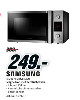 MediaMarkt Samsuns MC457TGRCSR/EN Magnetron met heteluchtoven aanbieding