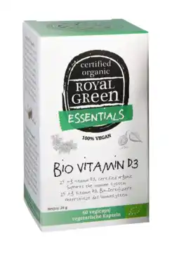 De Online Drogist Royal Green Essentials Bio Vitamine D3 Vegicaps aanbieding