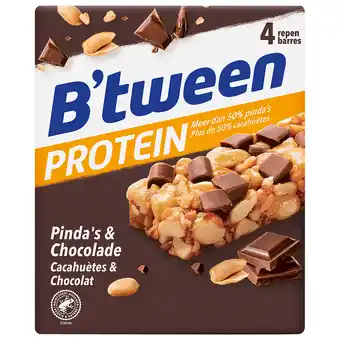 Dekamarkt Hero Btween proteinreep pinda & chocolade 4 stuks aanbieding