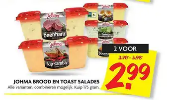 Dekamarkt Johma brood en toast salades aanbieding