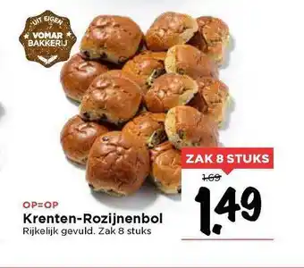 Vomar Voordeelmarkt Krenten-rozijnenbol aanbieding