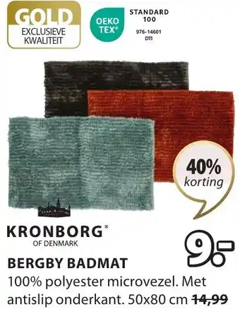 Jysk KRONBORG BERGBY BADMAT aanbieding
