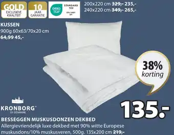 Jysk KRONBORG BESSEGGEN MUSKUSDONZEN DEKBED 135x200 cm aanbieding