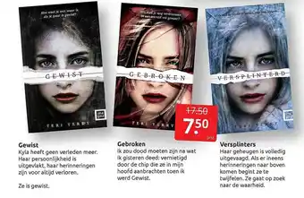 Boekenvoordeel Gewist, gebroken of versplinters teri terry aanbieding