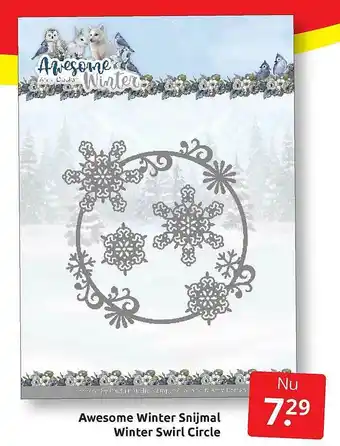 Boekenvoordeel Awesome winter snijmal winter swirl circle aanbieding