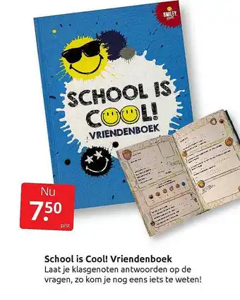 Boekenvoordeel School is cool! vriendenboek aanbieding