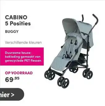 Baby & Tiener Cabino 5 posities buggy aanbieding