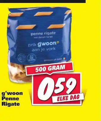 Nettorama g'woon penne rigate 500 gram aanbieding