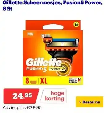 Bol.com Gillette Scheermesjes, Fusion5 Power, 8 St aanbieding