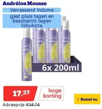 Bol.com Andrélon Mousse aanbieding