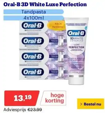 Bol.com Oral-B 3D White Luxe Perfection aanbieding