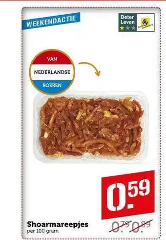 CoopCompact Shoarmareepjes 100 gram aanbieding