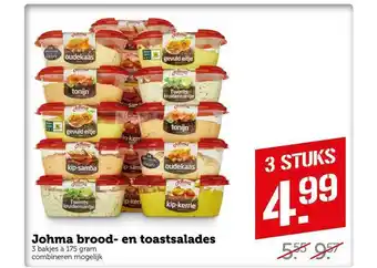 Coop Johma brood- en toastsalades aanbieding