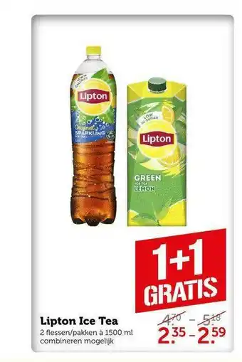 Coop Lipton ice tea 1500 ml aanbieding