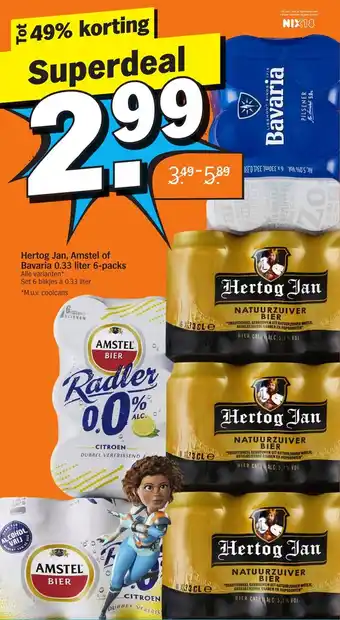 Albert Heijn Hertog Jan, Bavaria of Amstel 6*330ml aanbieding