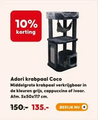 Pets Place Adori krabpaal Coco aanbieding