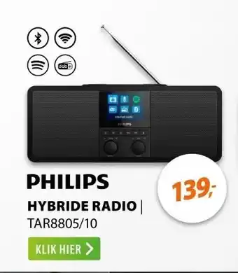 Expert Philips TAR8805/10 Zwart aanbieding