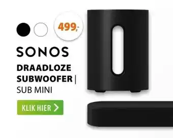 Expert Sonos Sub mini Zwart aanbieding