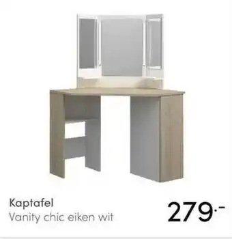 Baby & Tiener Kaptafel vanity chic eiken wit aanbieding