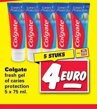 Nettorama Colgate fresh gel of caries protection aanbieding