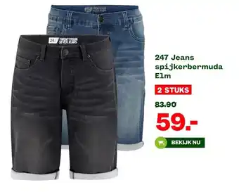 Welkoop 247 Jeans spijkerbermuda Elm aanbieding