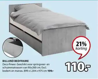 Jysk Billund bedframe 21% Korting b99 x l204 x h75 cm aanbieding