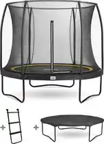 Bol.com Salta Comfort Edition - Trampoline - Inclusief veiligheidsnet ladder en afdekhoes - ø 305 cm - Zwart aanbieding