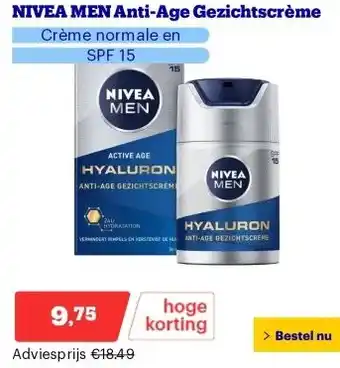 Bol.com NIVEA MEN Anti-Age Gezichtscrème aanbieding