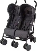 Bol.com X Adventure Duo Buggy / Tweeling Buggy – Lichtgewicht Dubbele Buggy Tandem Buggy - Zwart aanbieding