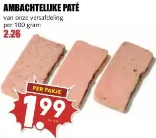 MCD Supermarkt AMBACHTELIJKE PATÉ aanbieding