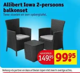 Kruidvat Allibert Iowa 2-persoons balkonset aanbieding