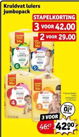 Kruidvat Kruidvat luiers jumbopack aanbieding