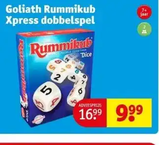 Kruidvat Goliath Rummikub Xpress dobbelspel aanbieding