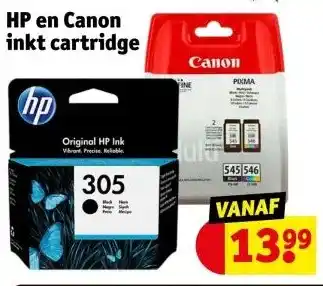 Kruidvat HP en Canon inkt cartridge aanbieding