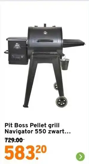 GAMMA Pit Boss Pellet grill Navigator 550 zwart 119x122x86 cm 1 brander aanbieding