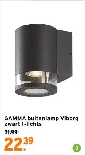 GAMMA GAMMA buitenlamp Viborg zwart 1-lichts aanbieding