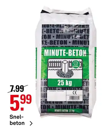 Karwei Snel- beton 25 kg aanbieding