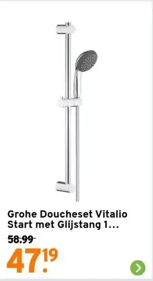 GAMMA Grohe Doucheset Vitalio Start met Glijstang 1 Douchestand aanbieding