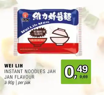 Amazing Oriëntal WEI LIH INSTANT NOODLES JAH JAN FLAVOUR aanbieding