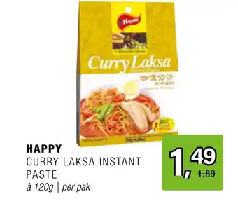 Amazing Oriëntal HAPPY CURRY LAKSA INSTANT PASTE aanbieding