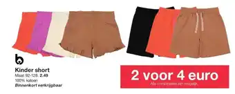 Zeeman Kinder short aanbieding