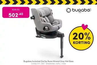 Baby & Tiener Bugaboo Autostoel Owl by Nuna Mineral Grey Met Base aanbieding