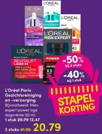 DA L'Oréal Paris Gezichtsreiniging en verzorging aanbieding