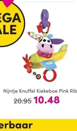 Baby & Tiener Nijntje Knuffel Kiekeboe Pink Rib aanbieding