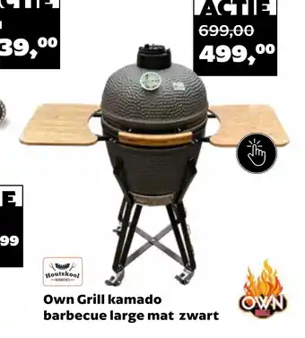 Tuincentrum Osdorp Own Grill kamado barbecue large mat zwart aanbieding